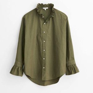 NWOT Alex Mill Cotton Ruffle Blouse